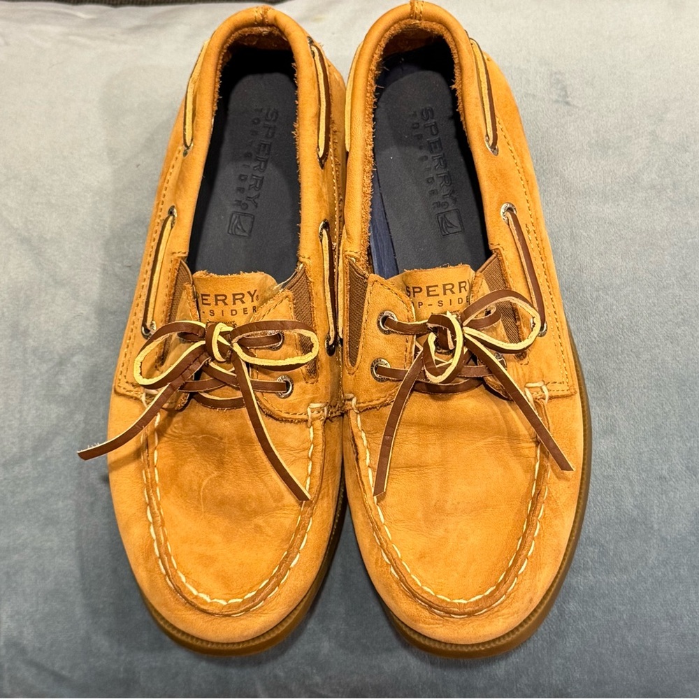 Sperry Boy’s Brown Boat Shoes 1.5 - Picture 2 of 8